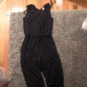 Target sweat jumpsuit in black